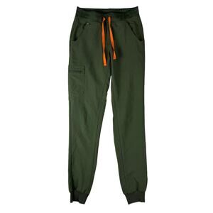 FIGS Zamora Jogger Scrub Pants XS/T - Moss Green, Excellent!